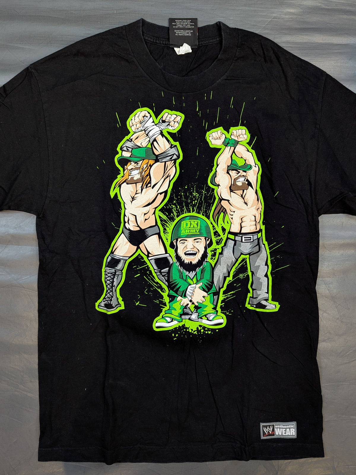 D-GENERATION X「DX ARMY」イラストTシャツ①(WWE(2008) / ブラック)