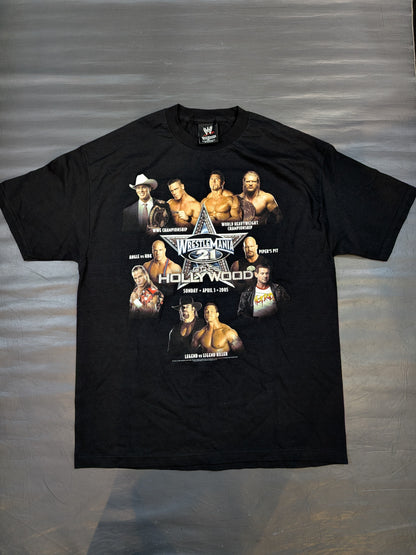 WrestleMania 21 Picture T-Shirt (WWE (2005) / Black)