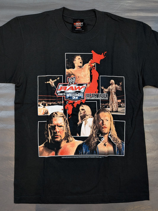 RAW ROAD TO WRESTLEMANIA 21 JAPAN TOUR ピクチャーTシャツ(WWE(2005) / ブラック)