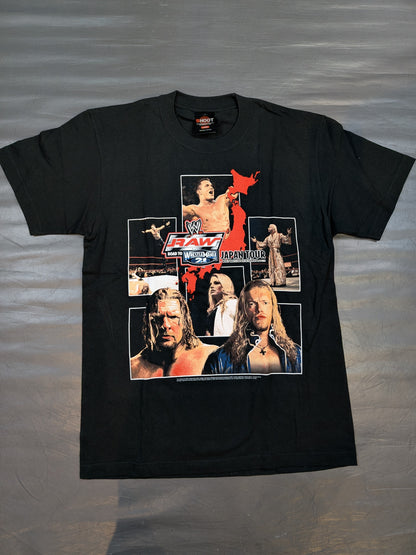 RAW ROAD TO WRESTLEMANIA 21 JAPAN TOUR Picture T-Shirt (WWE (2005) / Black)