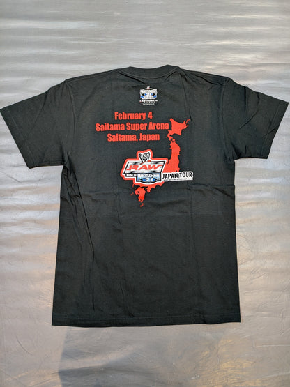RAW ROAD TO WRESTLEMANIA 21 JAPAN TOUR Picture T-Shirt (WWE (2005) / Black)