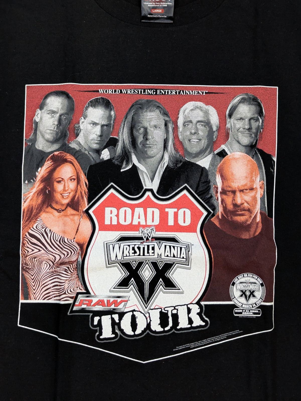WWE ROAD TO WRESTLEMANIA 20 ピクチャーTシャツ(WWE(2004) / ブラック)