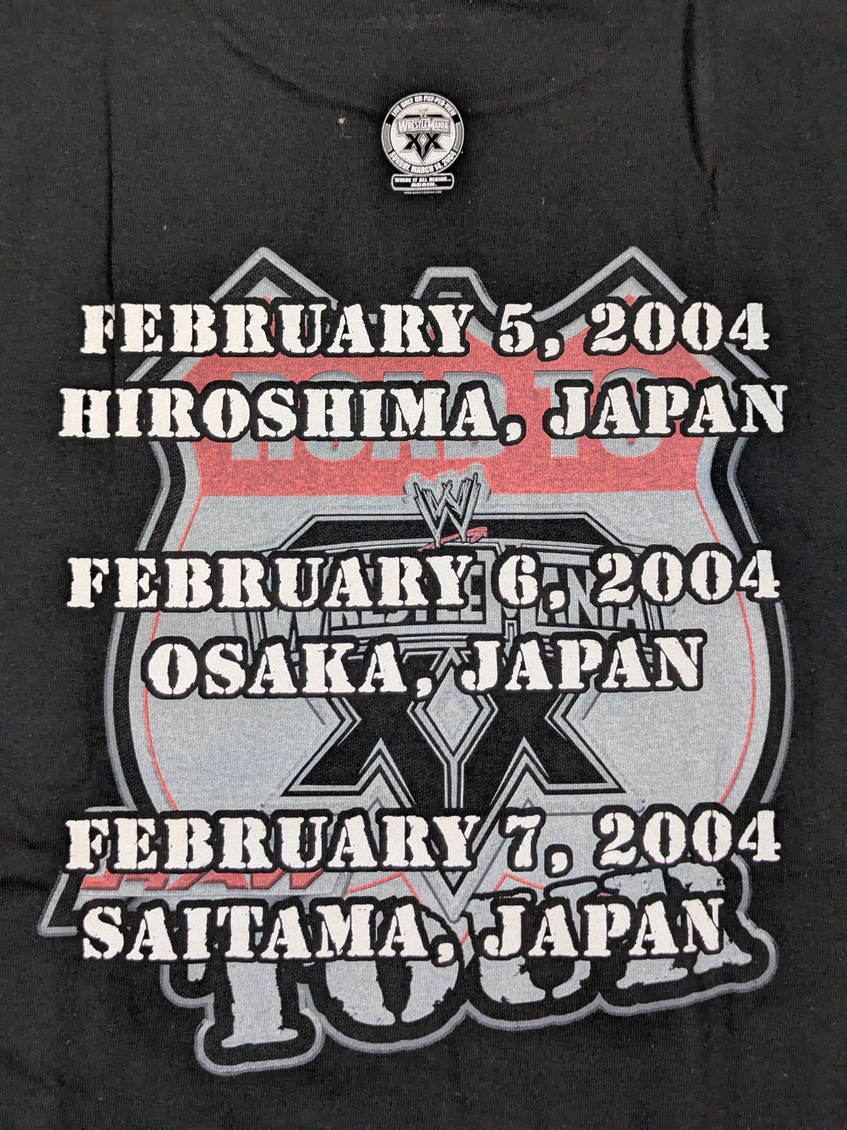 WWE ROAD TO WRESTLEMANIA 20 ピクチャーTシャツ(WWE(2004) / ブラック)