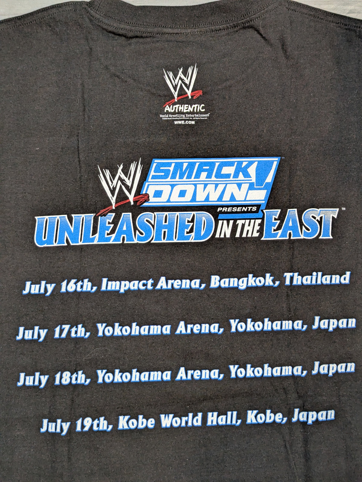 SMACKDOWN! UNLEASHED IN THE EAST T-Shirt (WWE (2003) / Black)