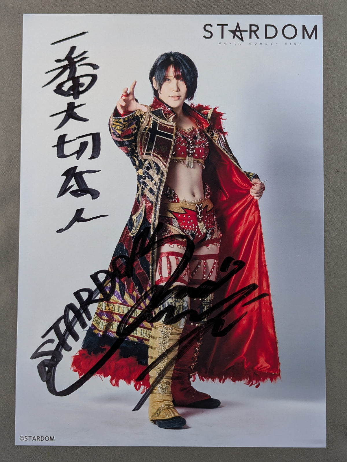 Utami Hayashishita  hand signed autograph  Stardom Pro-Photo  (B-1)