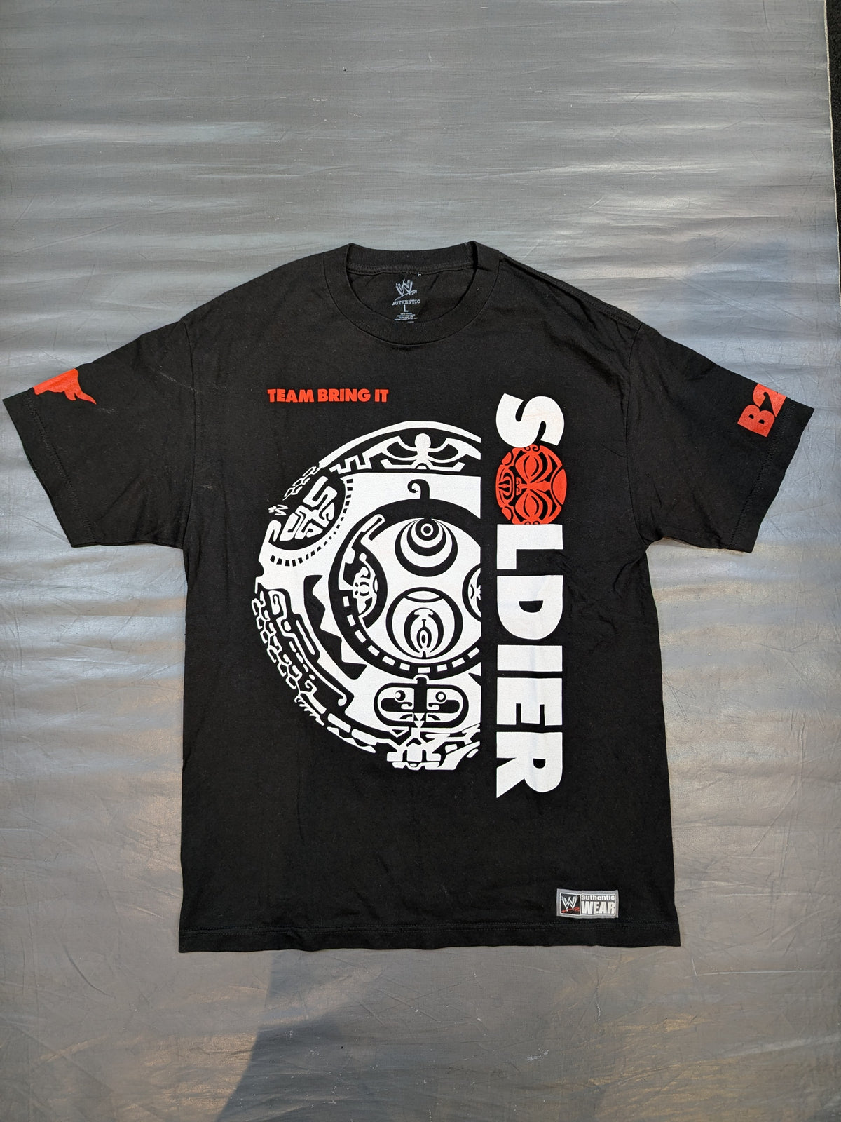 ザ・ロック「TEAM BRING IT SOLDIER」Tシャツ(WWE(2011) / ブラック)
