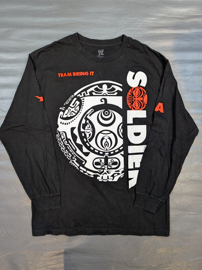 ザ・ロック「TEAM BRING IT SOLDIER」ロングスリーブTシャツ(WWE(2011) / ブラック)