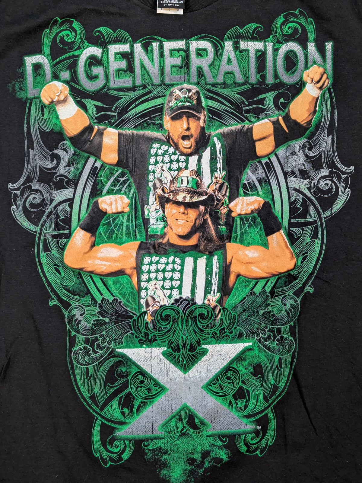 D-GENERATION X ピクチャーTシャツ①(WWE(2010) / ブラック)