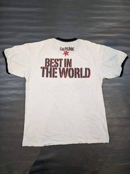 CM Punk "BEST IN THE WORLD" T-shirt (WWE (2010s) / White)