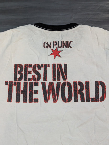 CM Punk "BEST IN THE WORLD" T-shirt (WWE (2010s) / White)