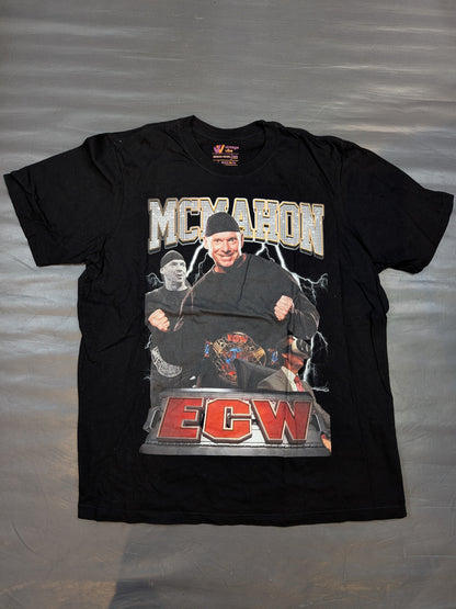 ビンス・マクマホン「NO CHANCE IN HEEL」ピクチャーTシャツ(ブラック)
