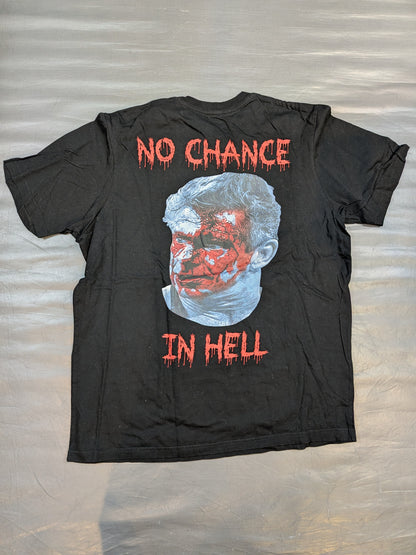ビンス・マクマホン「NO CHANCE IN HEEL」ピクチャーTシャツ(ブラック)