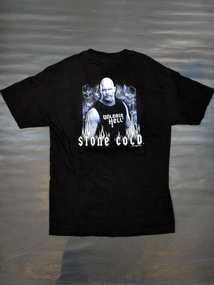 ストーン・コールド・スティーブ・オースチン ピクチャーTシャツ(WWE(2005) / ブラック)