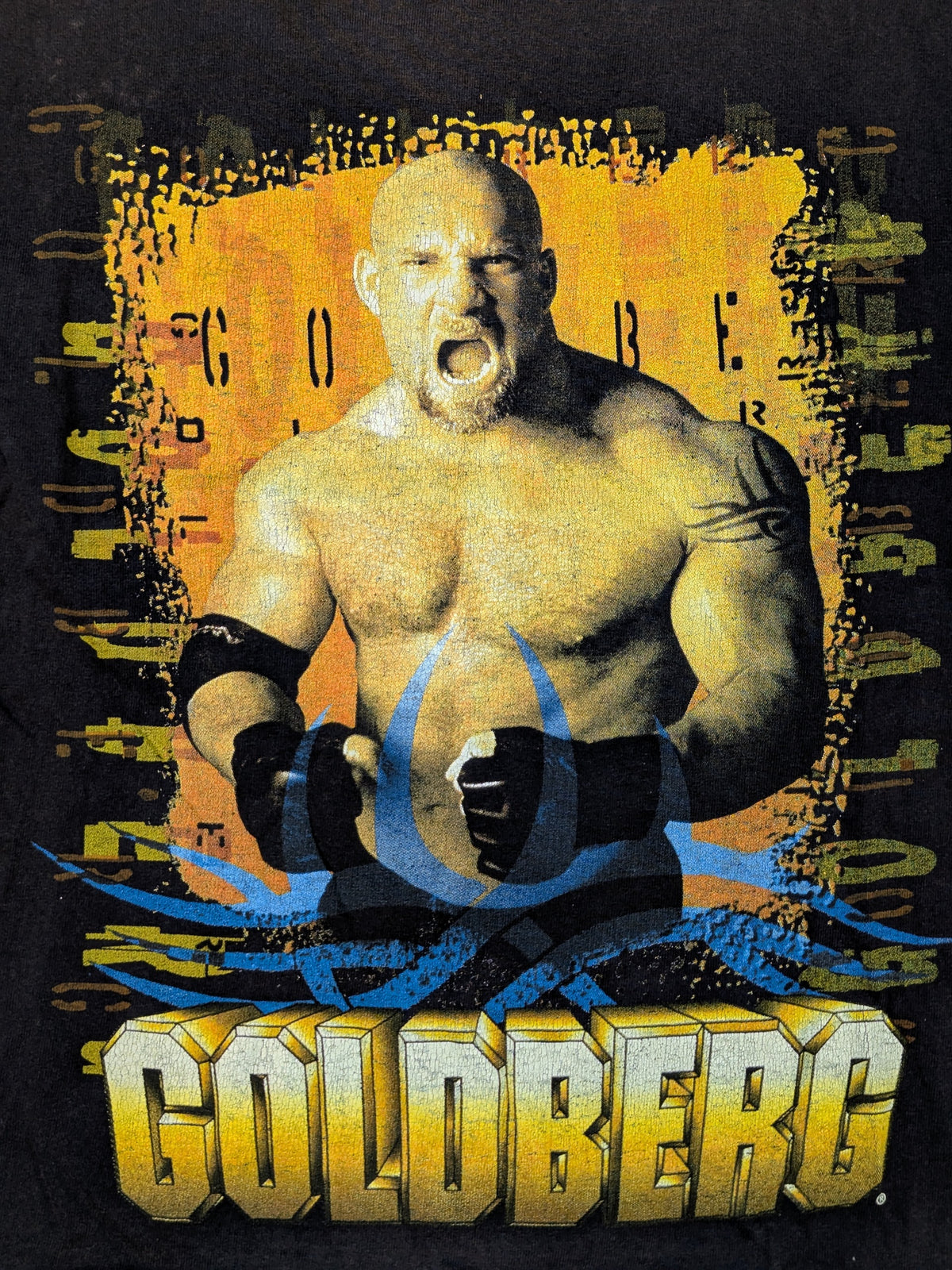 ビル・ゴールドバーグ「WHO'S NEXT?」ピクチャーTシャツ(WCW(1998) / ブラック)