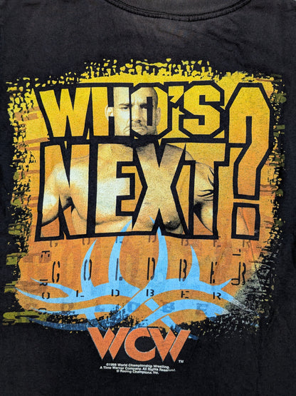 ビル・ゴールドバーグ「WHO'S NEXT?」ピクチャーTシャツ(WCW(1998) / ブラック)