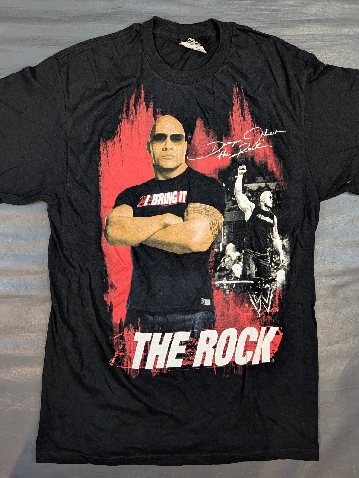 ザ・ロック ピクチャーTシャツ②(WWE(2010s) / ブラック)