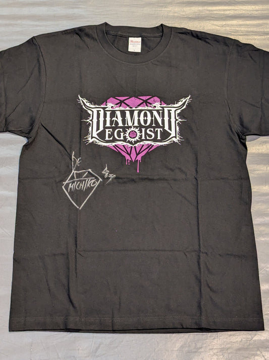 【直筆サイン入り】MICHIKO「DIAMOND EGOIST」Tシャツ(ブラック)