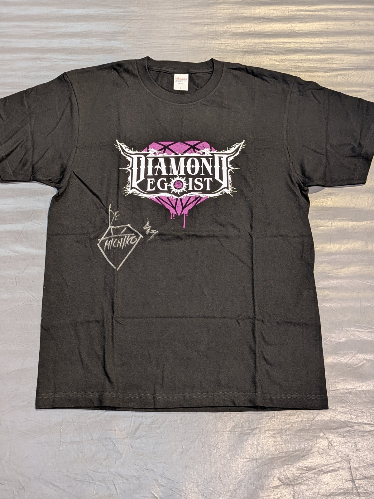 【hand signed autograph】 MICHIKO "DIAMOND EGOIST" T-Shirt (Black)