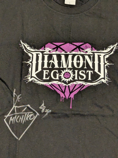 【hand signed autograph】 MICHIKO "DIAMOND EGOIST" T-Shirt (Black)