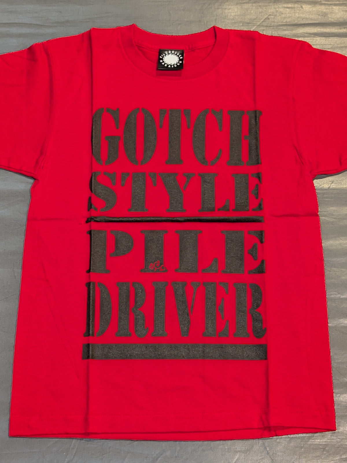 Minoru Suzuki 'GOTCH STYLE PILE DRIVER' T-Shirt (8) (Red)