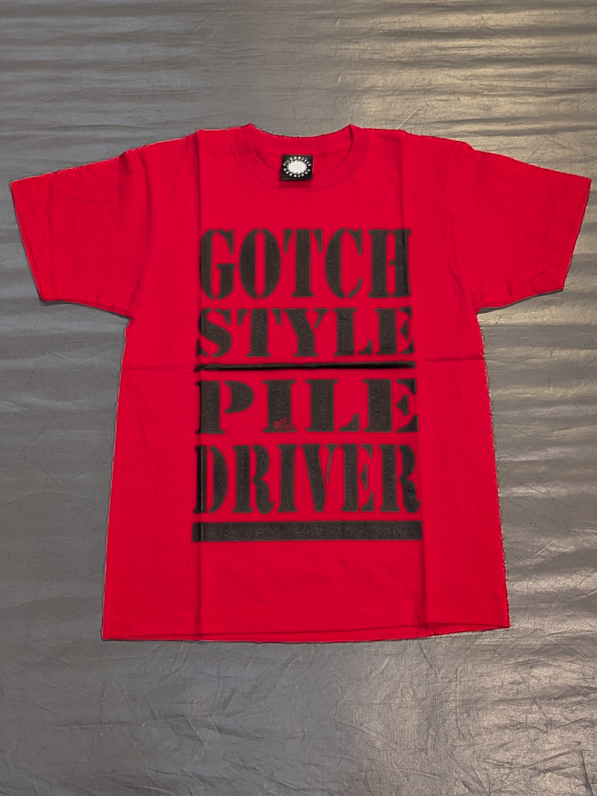 Minoru Suzuki 'GOTCH STYLE PILE DRIVER' T-Shirt (8) (Red)