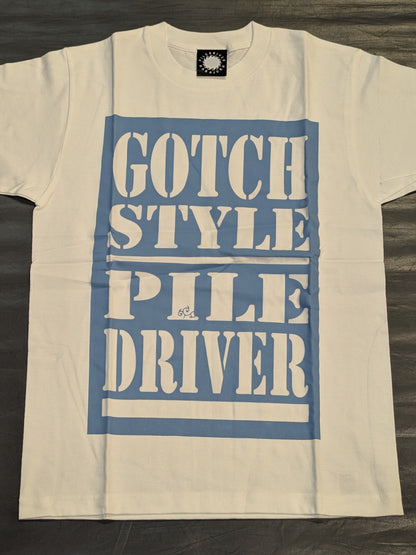 Minoru Suzuki 'GOTCH STYLE PILE DRIVER' T-Shirt (9) (White)