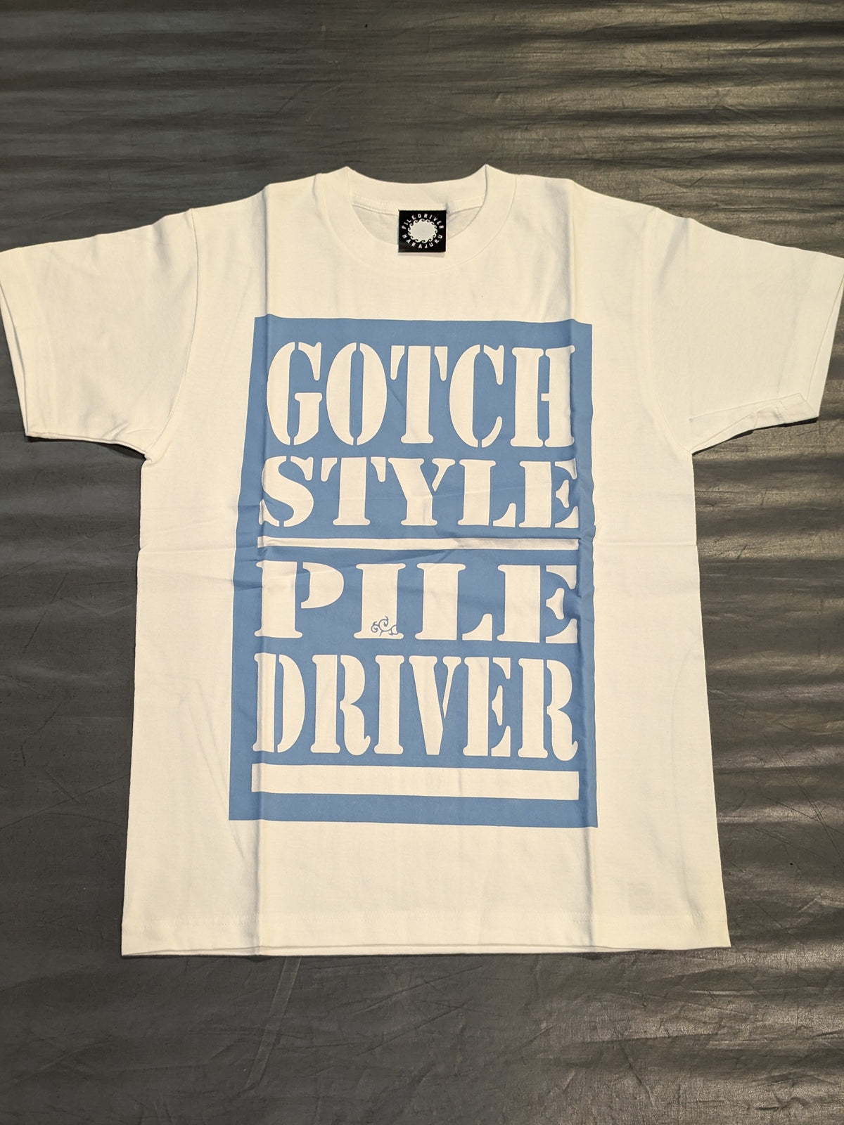 Minoru Suzuki 'GOTCH STYLE PILE DRIVER' T-Shirt (9) (White)