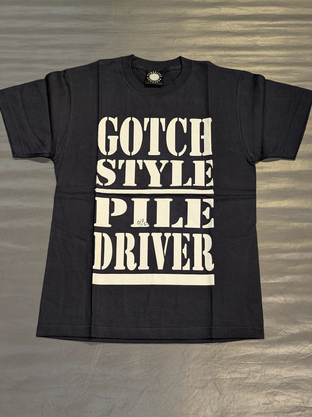 Minoru Suzuki "GOTCH STYLE PILE DRIVER" T-shirt (10) (Navy)
