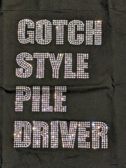 Minoru Suzuki 'GOTCH STYLE PILE DRIVER' T-Shirt (11) (Black)