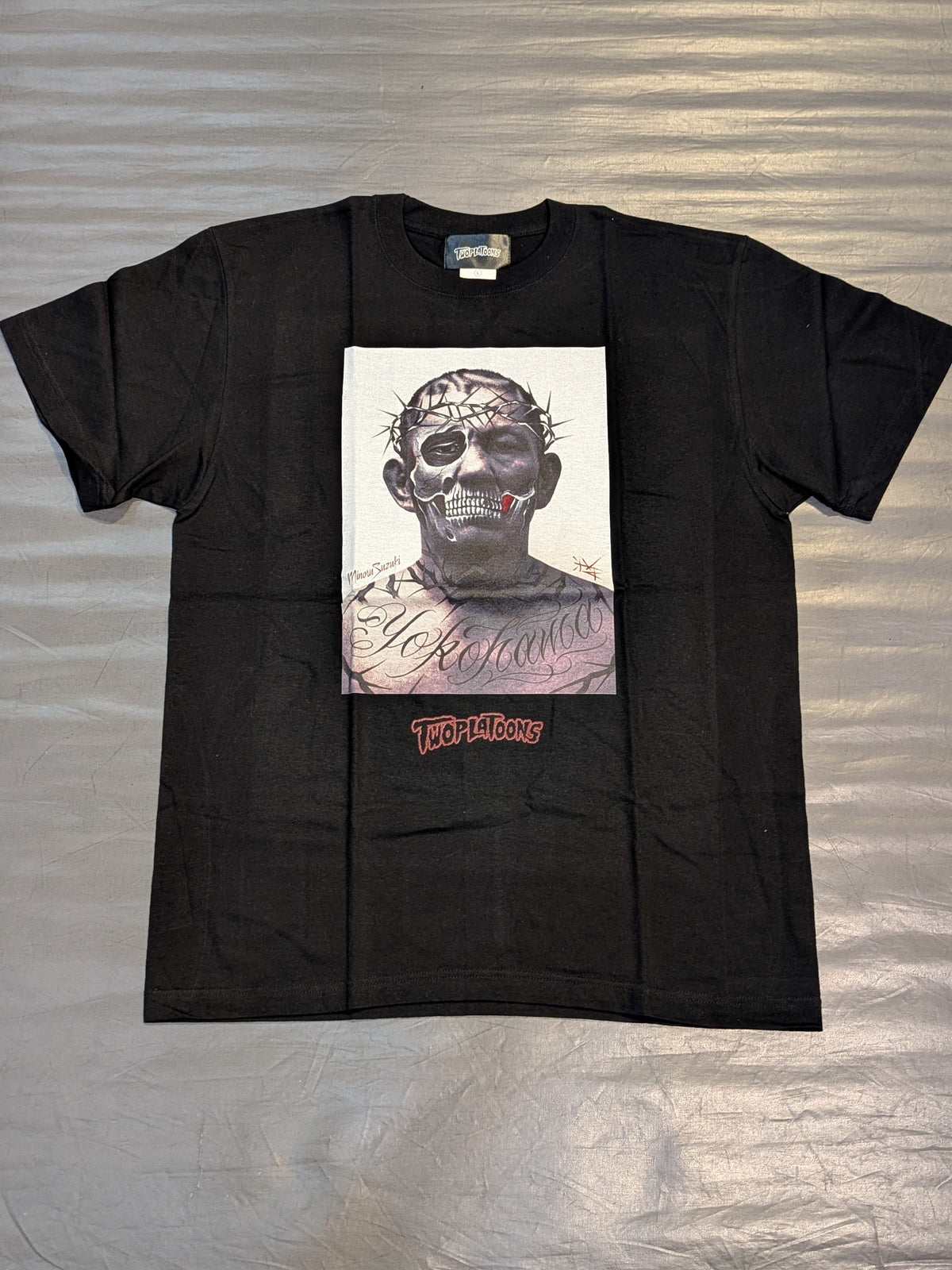 鈴木みのる×TWOPLATOONS コラボレーション Tシャツ①(ブラック)