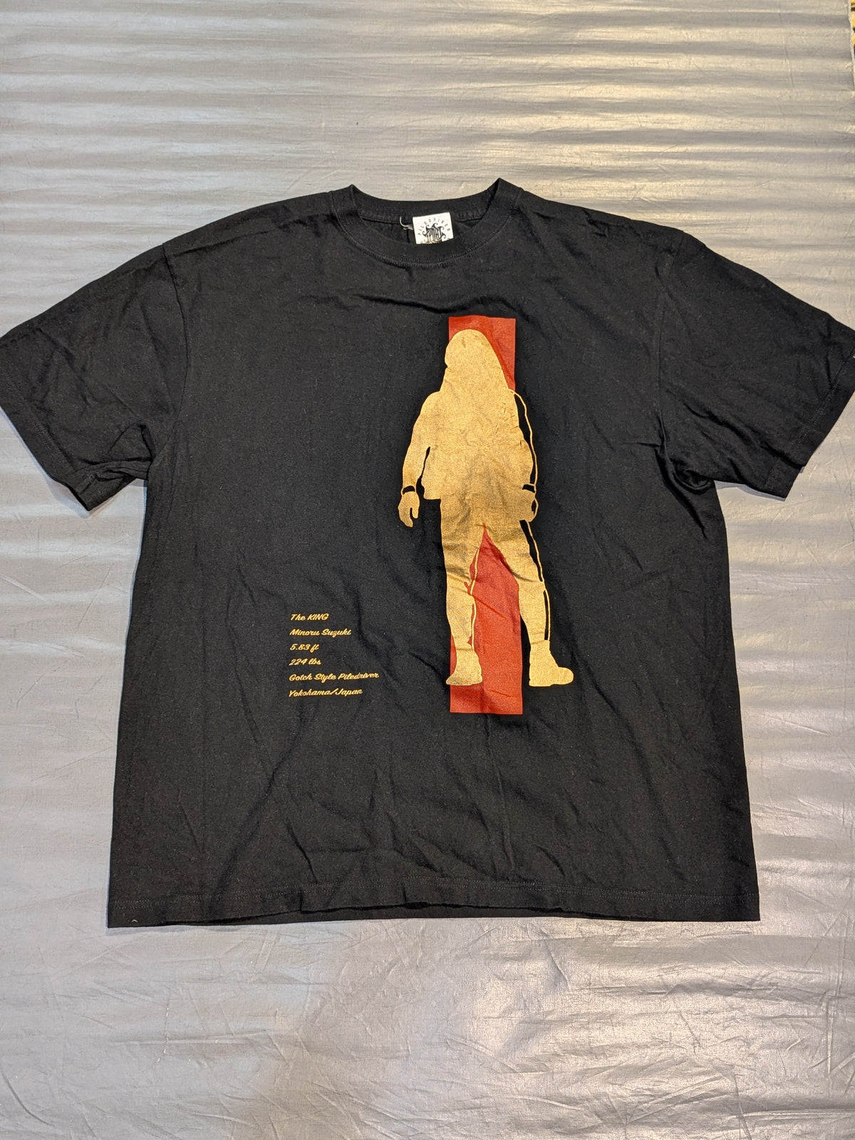 鈴木みのる「RED LINE」Tシャツ(ブラック)