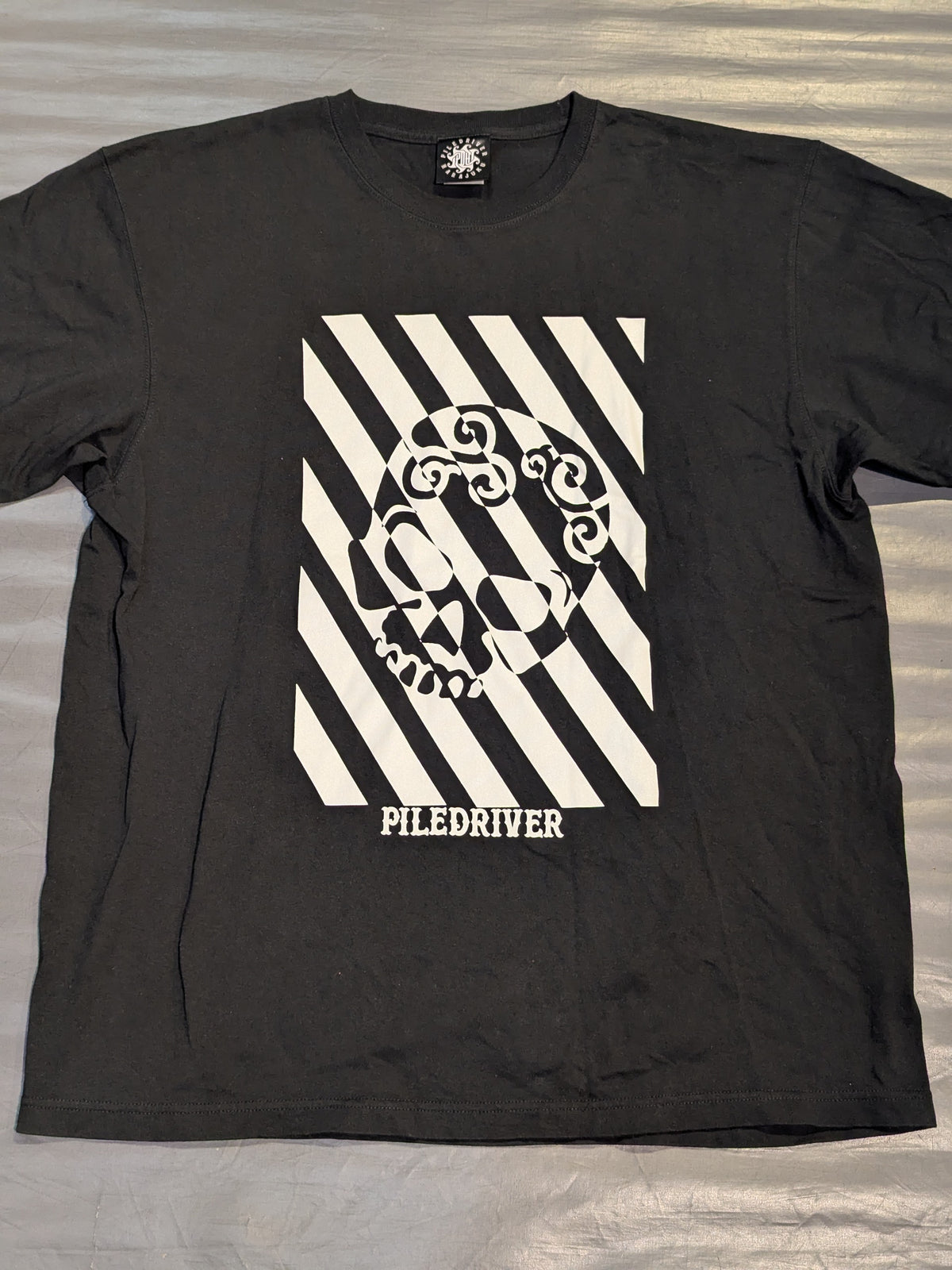 鈴木みのる「PILEDRIVER スカル」Tシャツ②(ブラック)