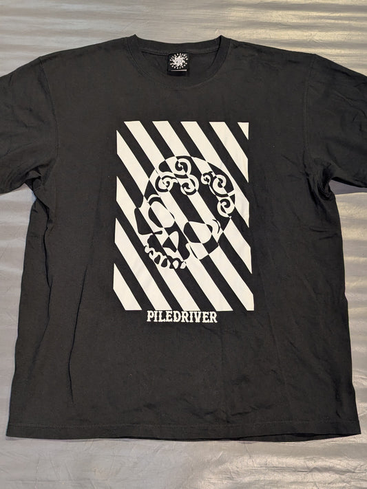 鈴木みのる「PILEDRIVER スカル」Tシャツ②(ブラック)