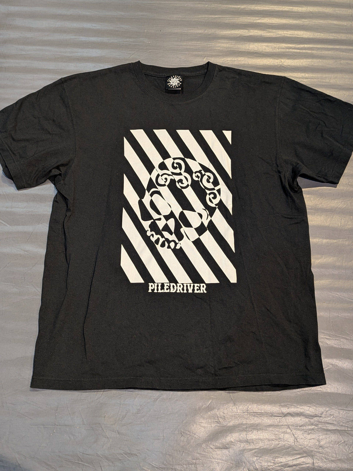 鈴木みのる「PILEDRIVER スカル」Tシャツ②(ブラック)