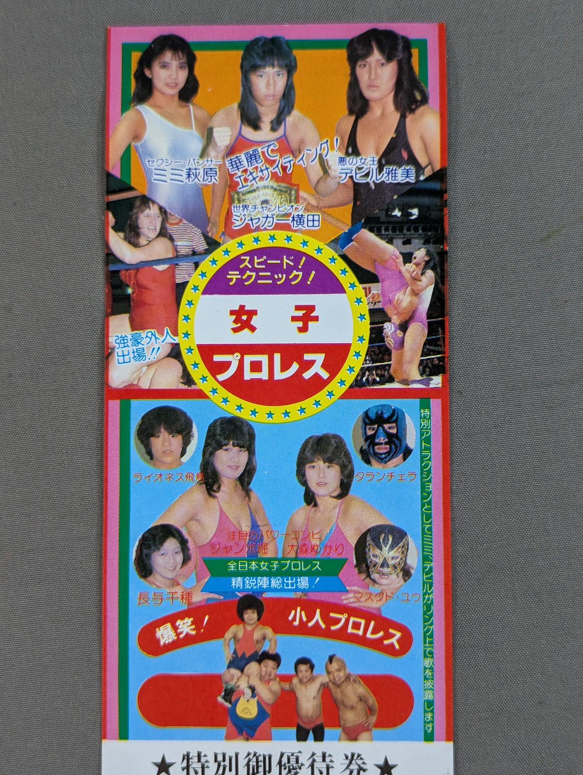 ★ Speed! Technique! ★ All Japan Women\'s Pro Wrestling  Kanagawa Tournament Special Privilege Ticket