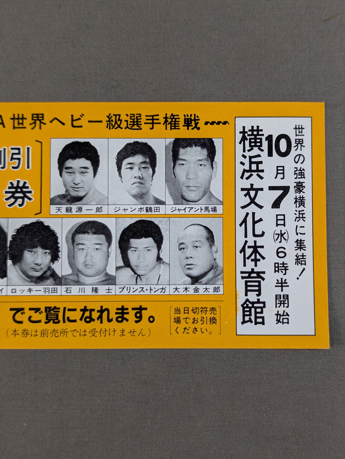 ★NWA World Heavyweight Fighters Championship ★ 81 Giant Series Special Discount Voucher