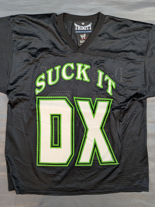 D-GENERATION X "SUCK IT" Hockey Jersey (1) (WWE (2000s) / Black & Green)