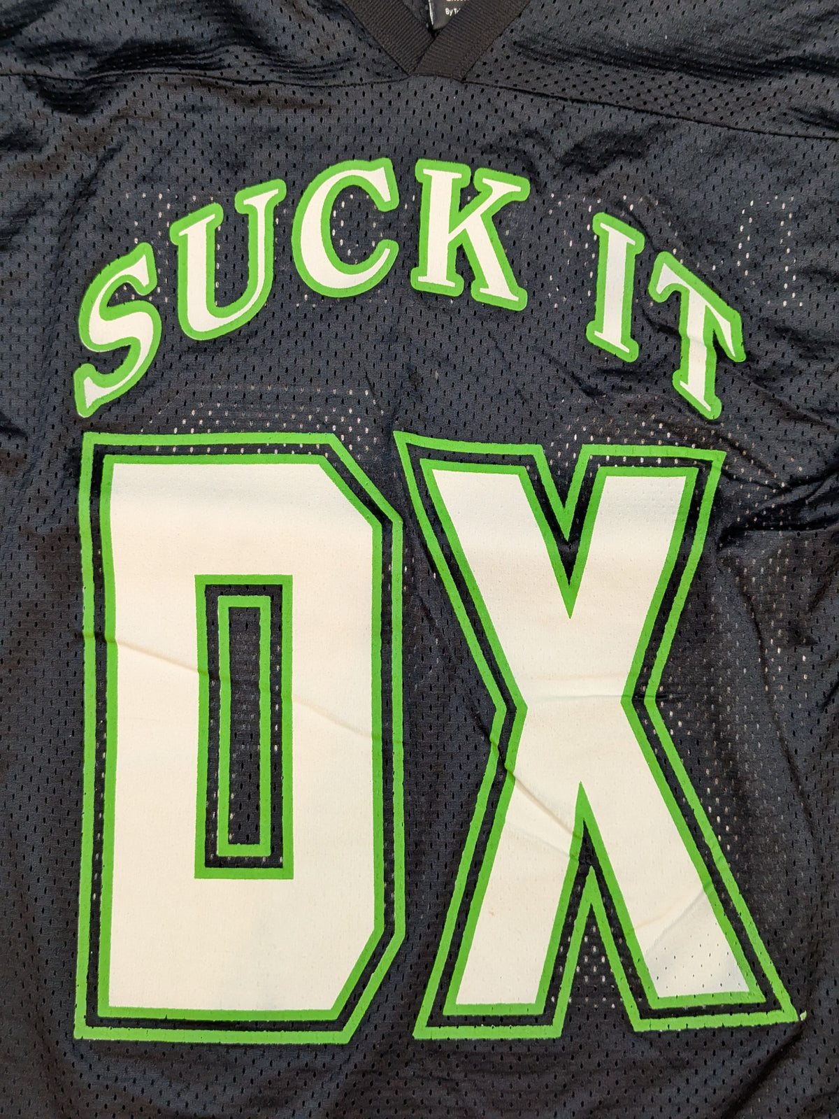 D-GENERATION X「SUCK IT」ホッケージャージ①(WWE(2000s) / ブラック＆グリーン)