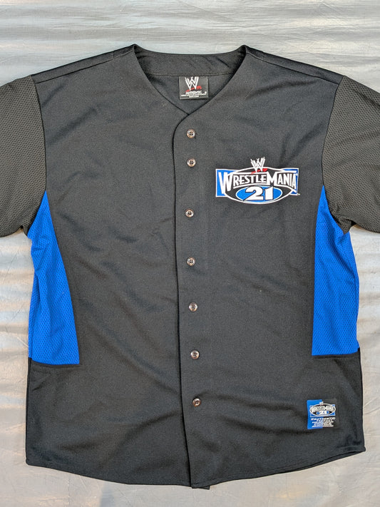 WrestleMania 21 Baseball Shirt (WWE (2005) / Black)