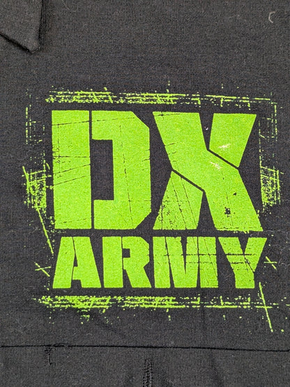 D-GENERATION X "DX ARMY" Illustration Open Collar Shirt (WWE (2010s) / Black)
