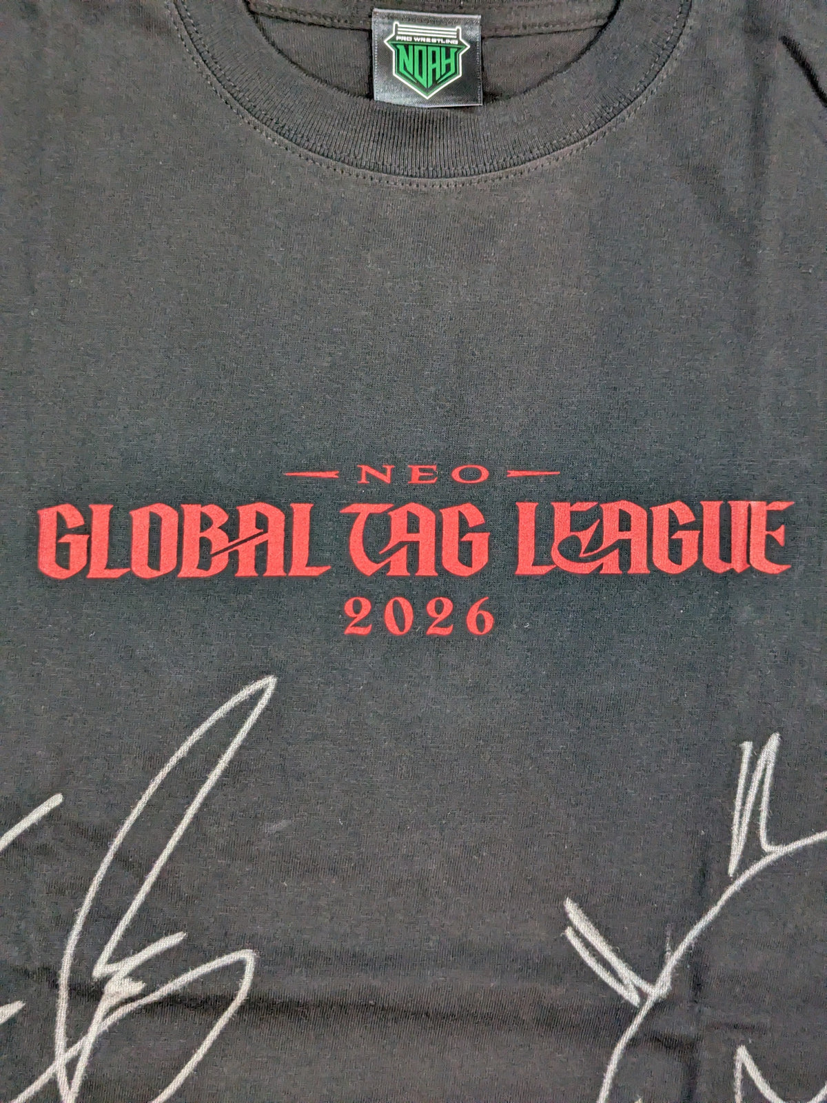 [Manabu Soya & Yuki Iino 2 hand signed autographs] NEO GLOBAL TAG LEAGUE 2026 Logo T-Shirt