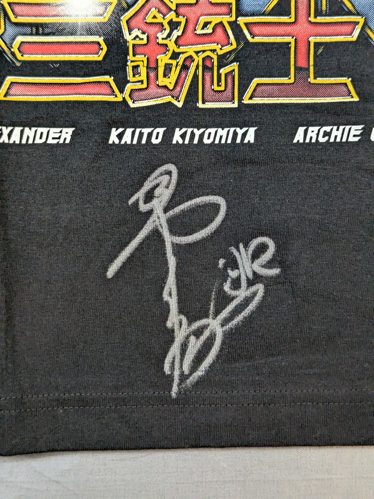 [3 fighters hand signed autograph ] MAGIC Three Musketeers Visual T-Shirt