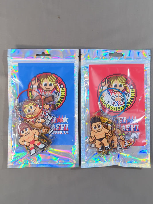 ★ Toukon Shopping Limited ★ Hiroshi Tanahashi dotswrestler Connectable 10-Row Sparkling Acrylic Keychain Set