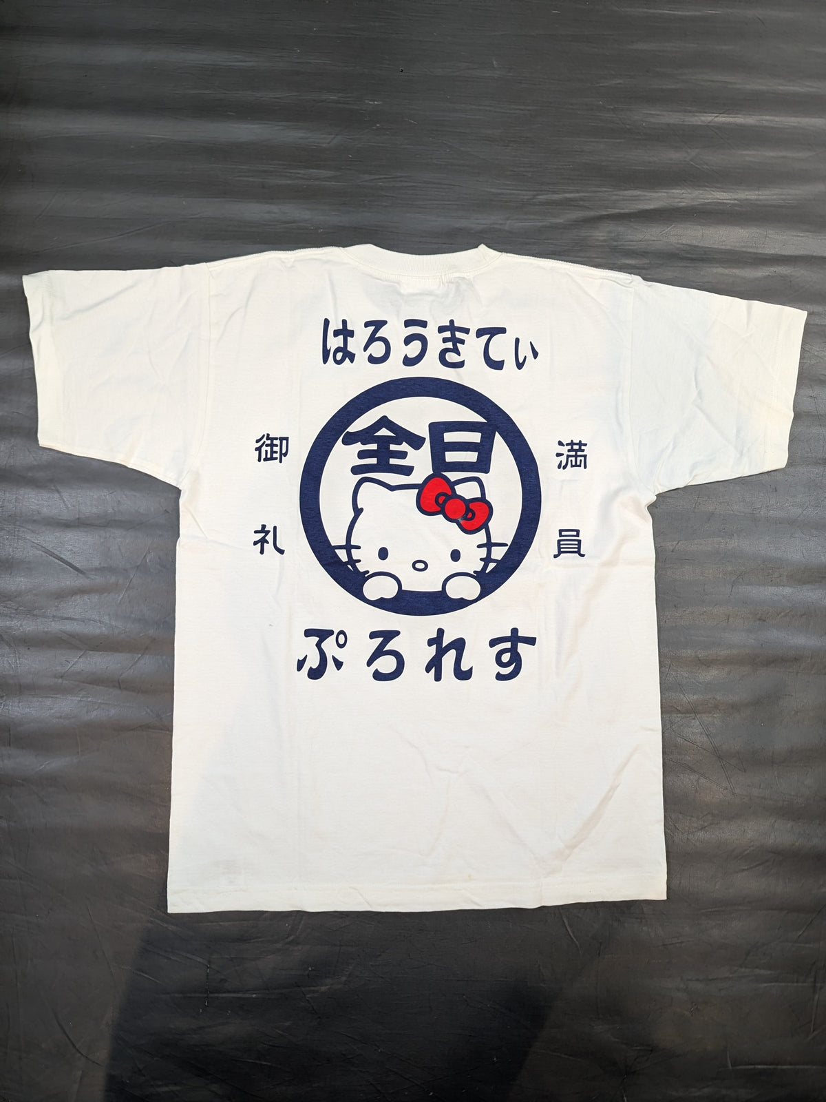 【3選手直筆サイン入り】★全日本プロレス×ハローキティ★ 満員御礼 はろうきてぃ ぷろれす Tシャツ(ホワイト)