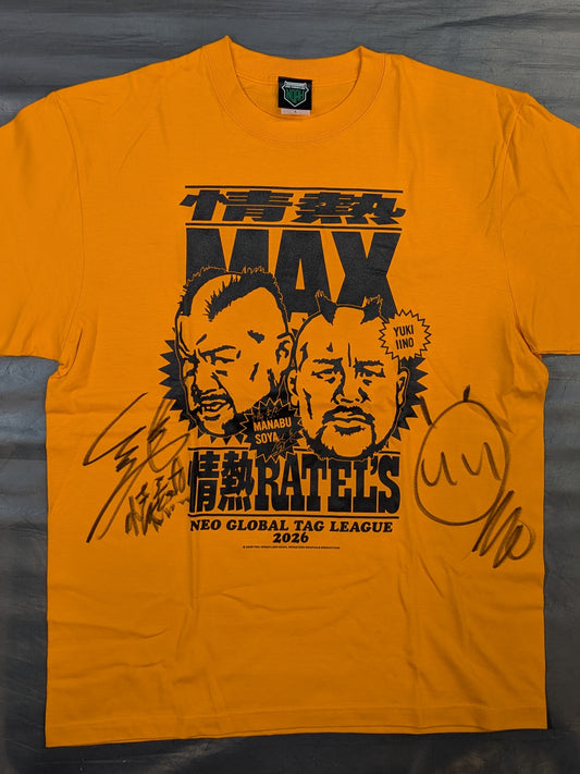 【直筆Wサイン入り】征矢学＆飯野雄貴「NEO GLOBAL TAG LEAGUE 2026」TAG応援Tシャツ