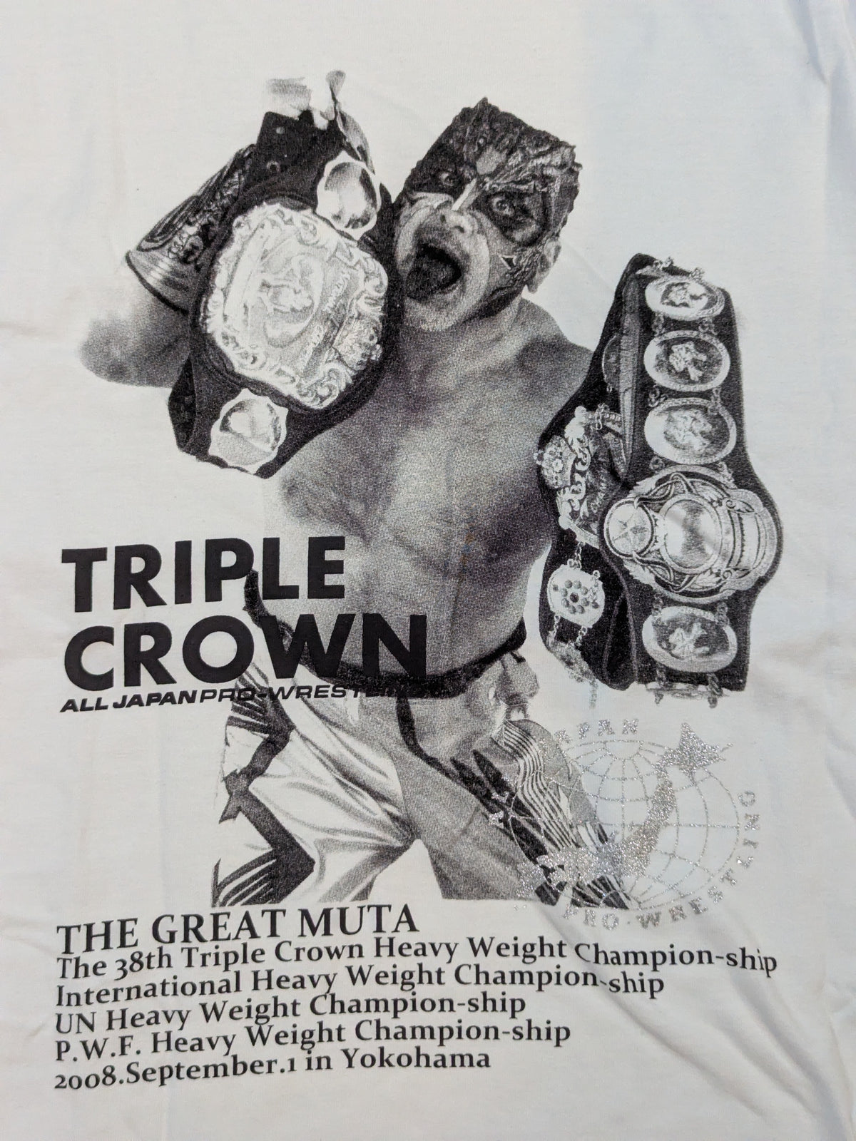 Great Muta & Muto Keiji 'Triple Crown & IWGP' Picture T-Shirt