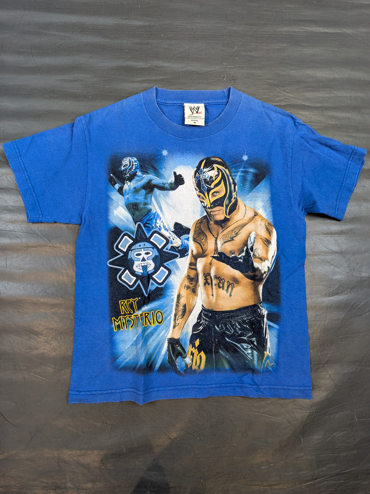 Rey Mysterio Picture T-Shirt (WWE (2000s) / Blue)