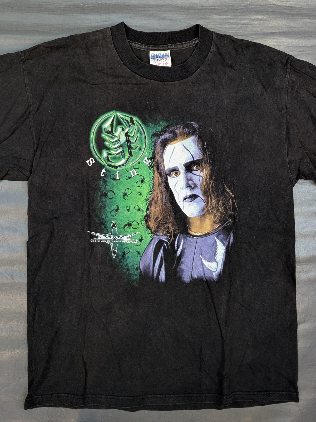 スティング「Back In Black」ピクチャーTシャツ(WCW(1990s) / ブラック)