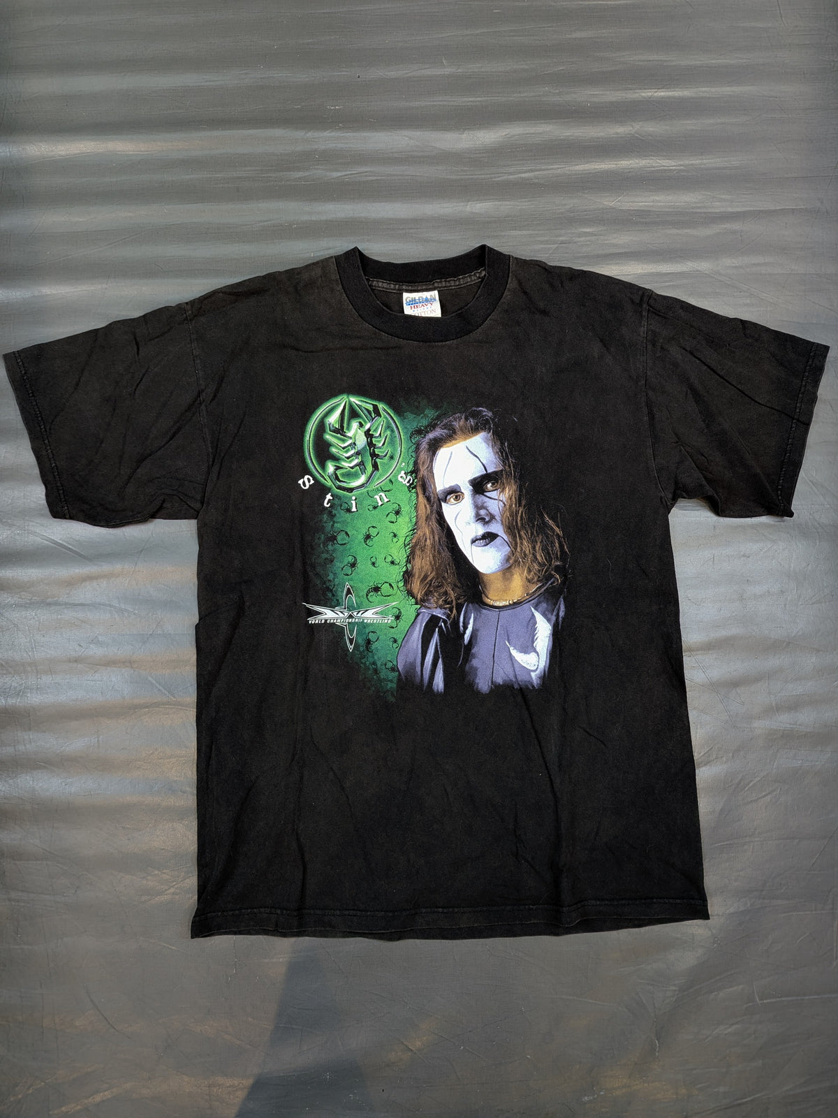 スティング「Back In Black」ピクチャーTシャツ(WCW(1990s) / ブラック)