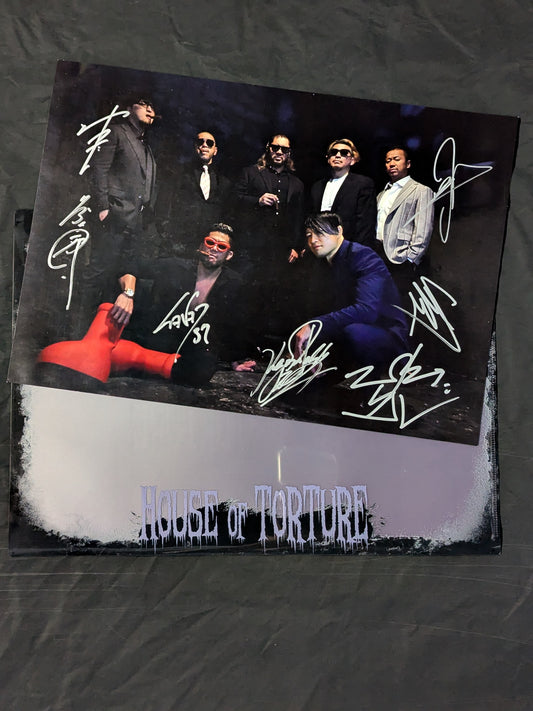 [7 fighters hand signed autograph 】 HOUSE OF TORTURE Pro-Photo